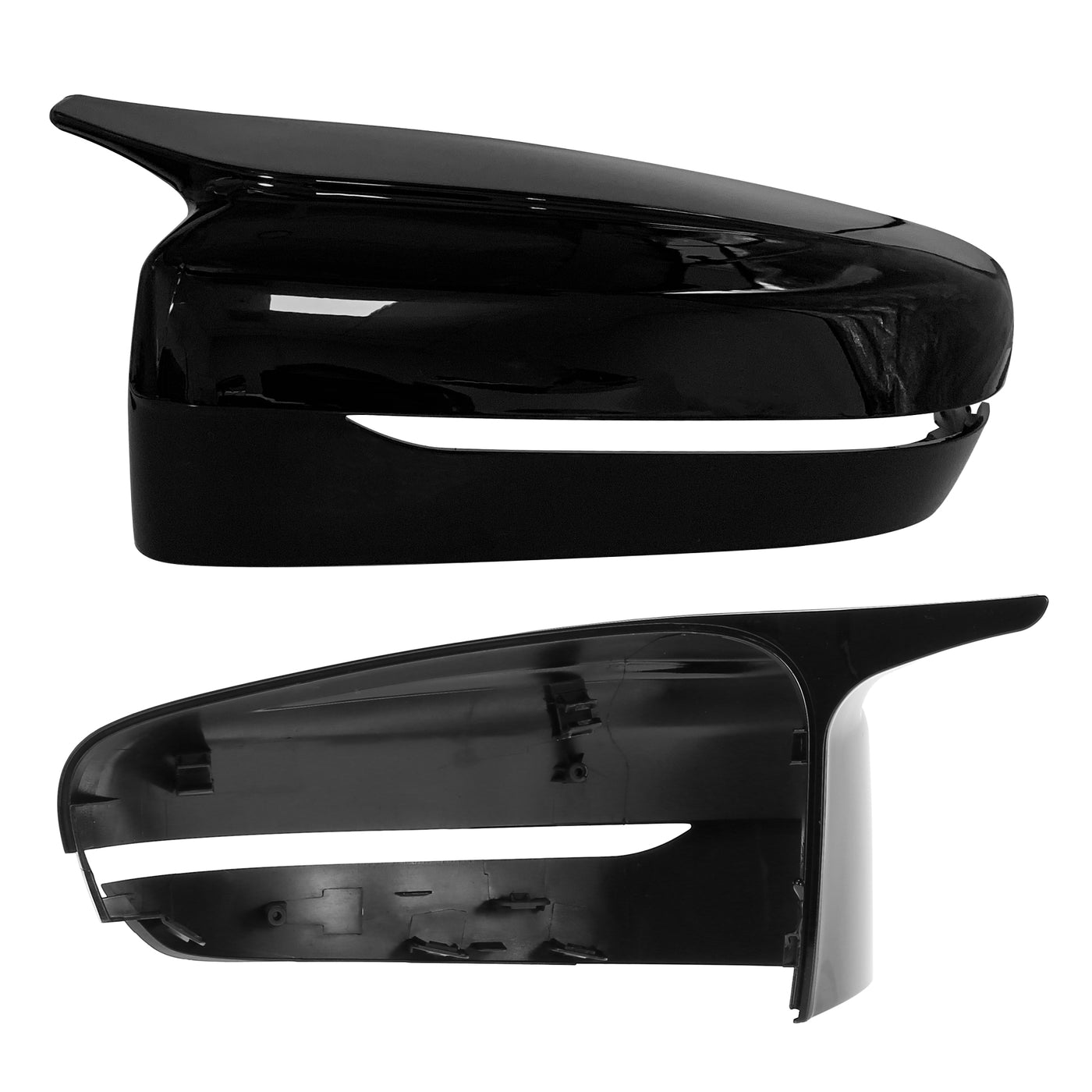 X AUTOHAUX Pair Exterior Rear View Mirror Housing Door Wing Mirror Cover Cap Gloss Black for BMW 3 Series G20 G28 2020