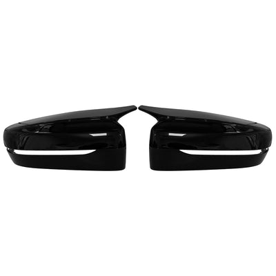 Harfington Pair Exterior Rear View Mirror Housing Door Wing Mirror Cover Cap Gloss Black for BMW 3 Series G20 G28 2020