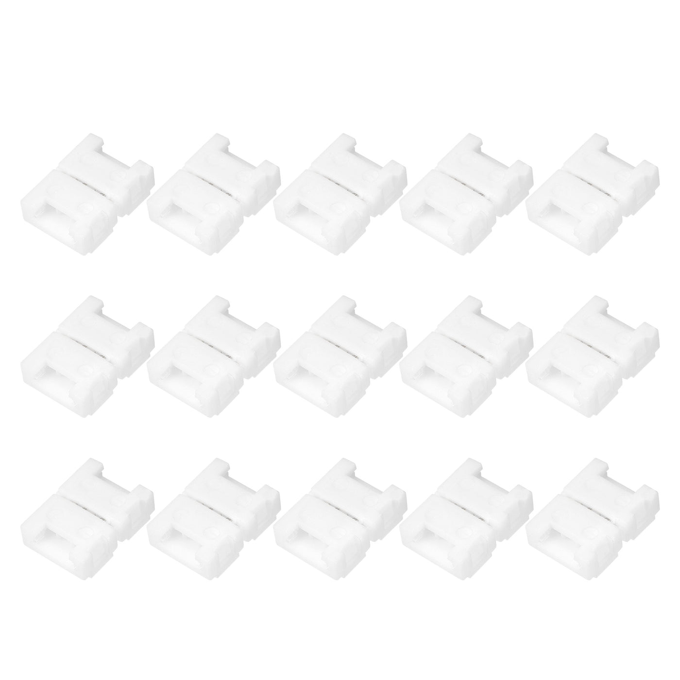 uxcell Uxcell 2 Pin 8mm Solderless Gapless Strip Light Connector for 3528 Single Color LED Strip Lights 15Pcs