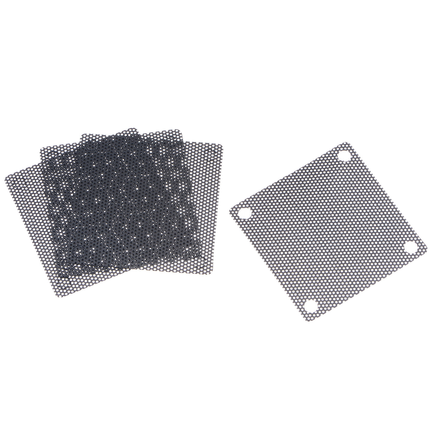 uxcell Uxcell PC Dust Fan Screen with Screws for Cooling Dustproof Case Cover PVC 50mm 4pcs