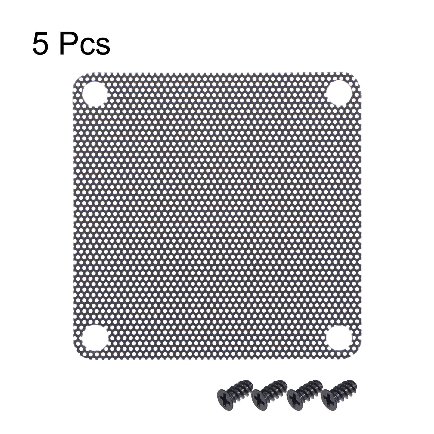 uxcell Uxcell PC Dust Fan Screen with Screws for Cooling Dustproof Case Cover PVC 60mm 5pcs