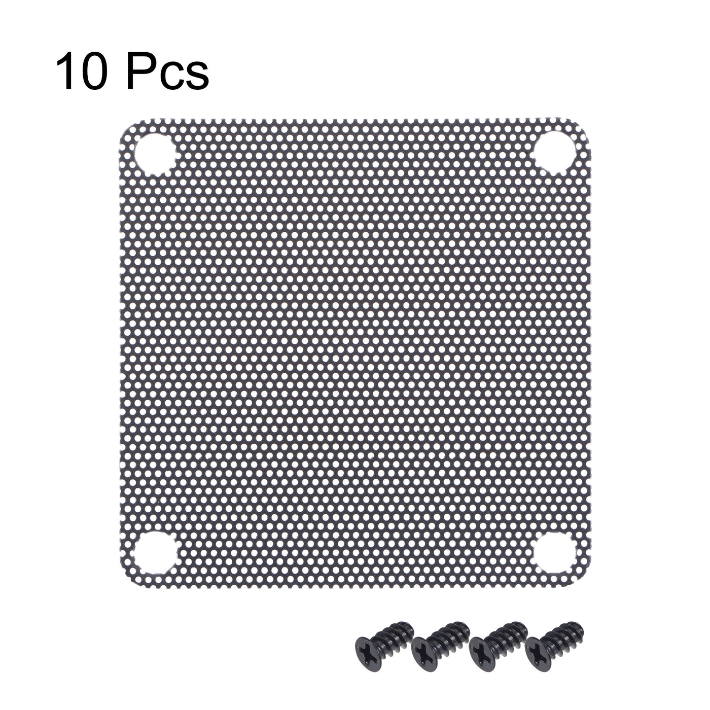 uxcell Uxcell PC Dust Fan Screen with Screws for Cooling Dustproof Case Cover PVC 60mm 10pcs