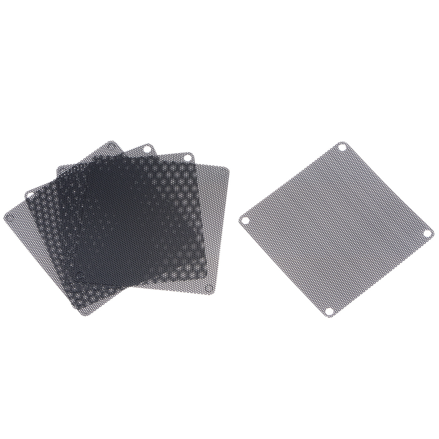 uxcell Uxcell PC Dust Fan Screen with Screws for Cooling Dustproof Case Cover PVC 90mm 5pcs