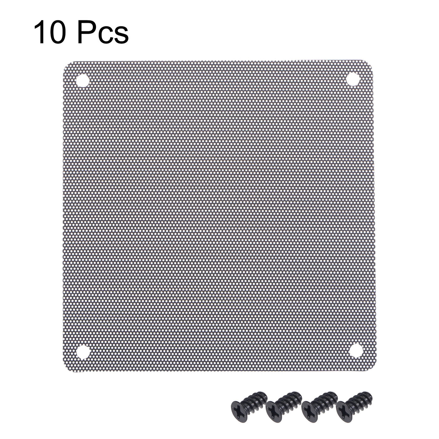 uxcell Uxcell PC Dust Fan Screen with Screws for Cooling Dustproof Case Cover PVC 120mm 10pcs