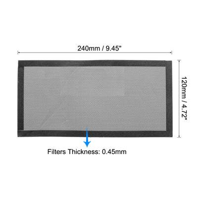 Harfington Uxcell PC Dust Fan Screen with Magnetic Frame for Cooling Case Cover PVC 240 x 120mm