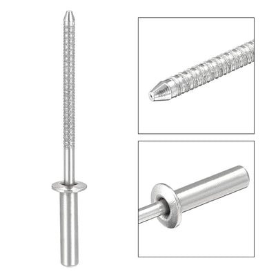 Harfington Uxcell Blind Rivets 304 Stainless Steel 3.2mm Diameter 13mm Grip Length 50pcs