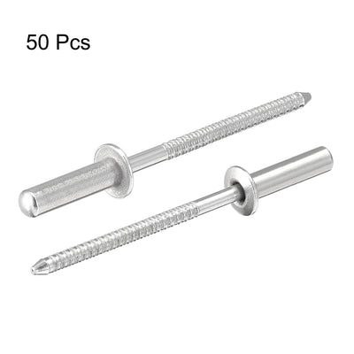 Harfington Uxcell Blind Rivets 304 Stainless Steel 3.2mm Diameter 13mm Grip Length 50pcs