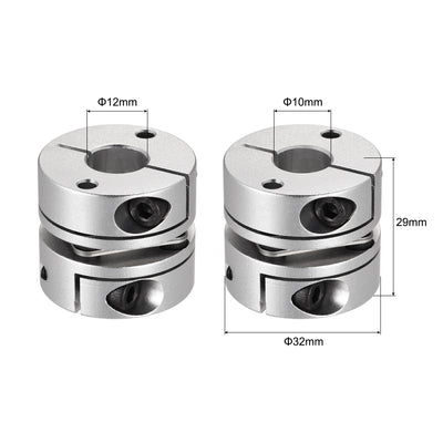 Harfington Uxcell 10mm to 12mm Bore One Diaphragm Motor Wheel Flexible Coupling Joint