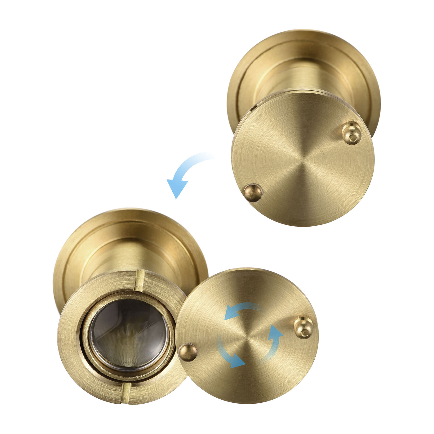 uxcell Uxcell Brass Door Viewer Peephole with Rotating Cover for Doors