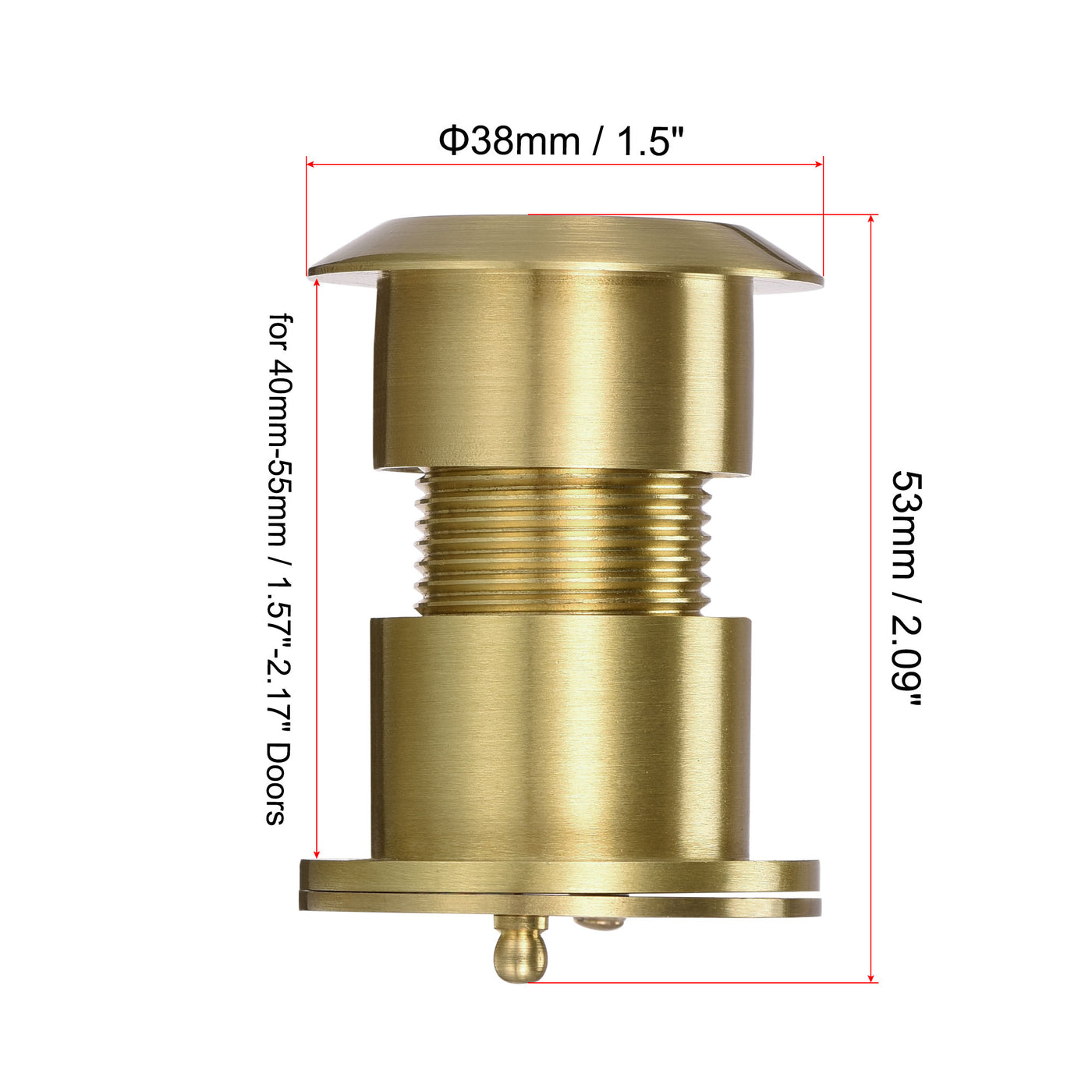 uxcell Uxcell Brass Door Viewer with Rotating Cover for Doors