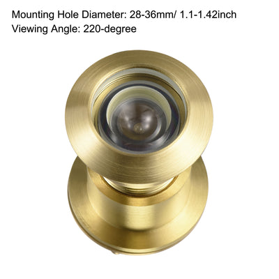 Harfington Uxcell Brass Door Viewer with Rotating Cover for Doors