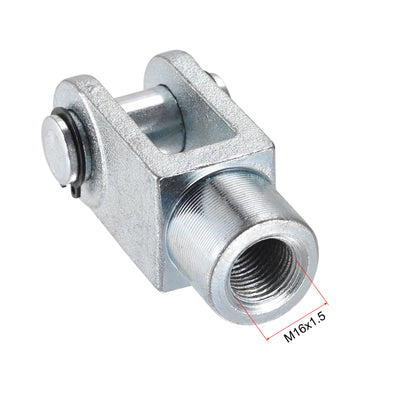 Harfington Uxcell Air Cylinder Rod Clevis End 78mm Length M16x1.5 Female Thread Y Connector