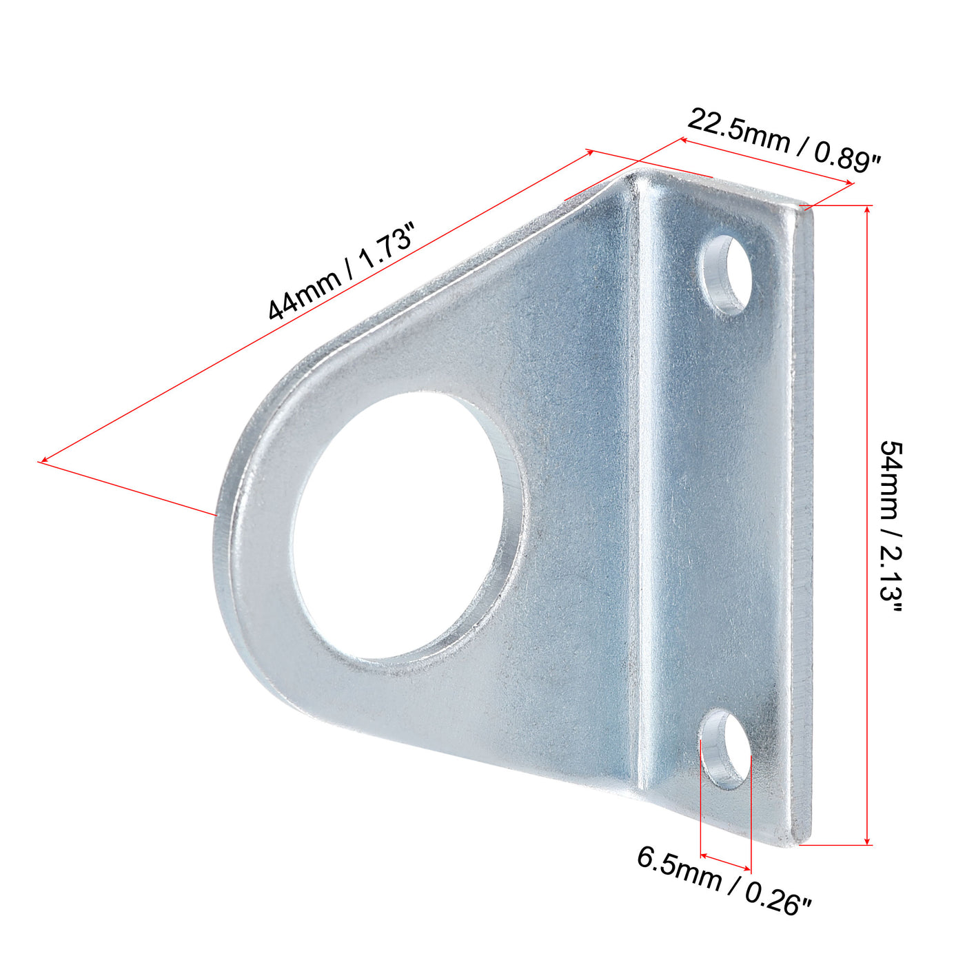 uxcell Uxcell Air Cylinder Rod Clevis Mounting Bracket 2 Bolt Holes 54x22.5x44mm MA/MAL Pneumatic Parts for 20mm Cylinder Bore, 2pcs