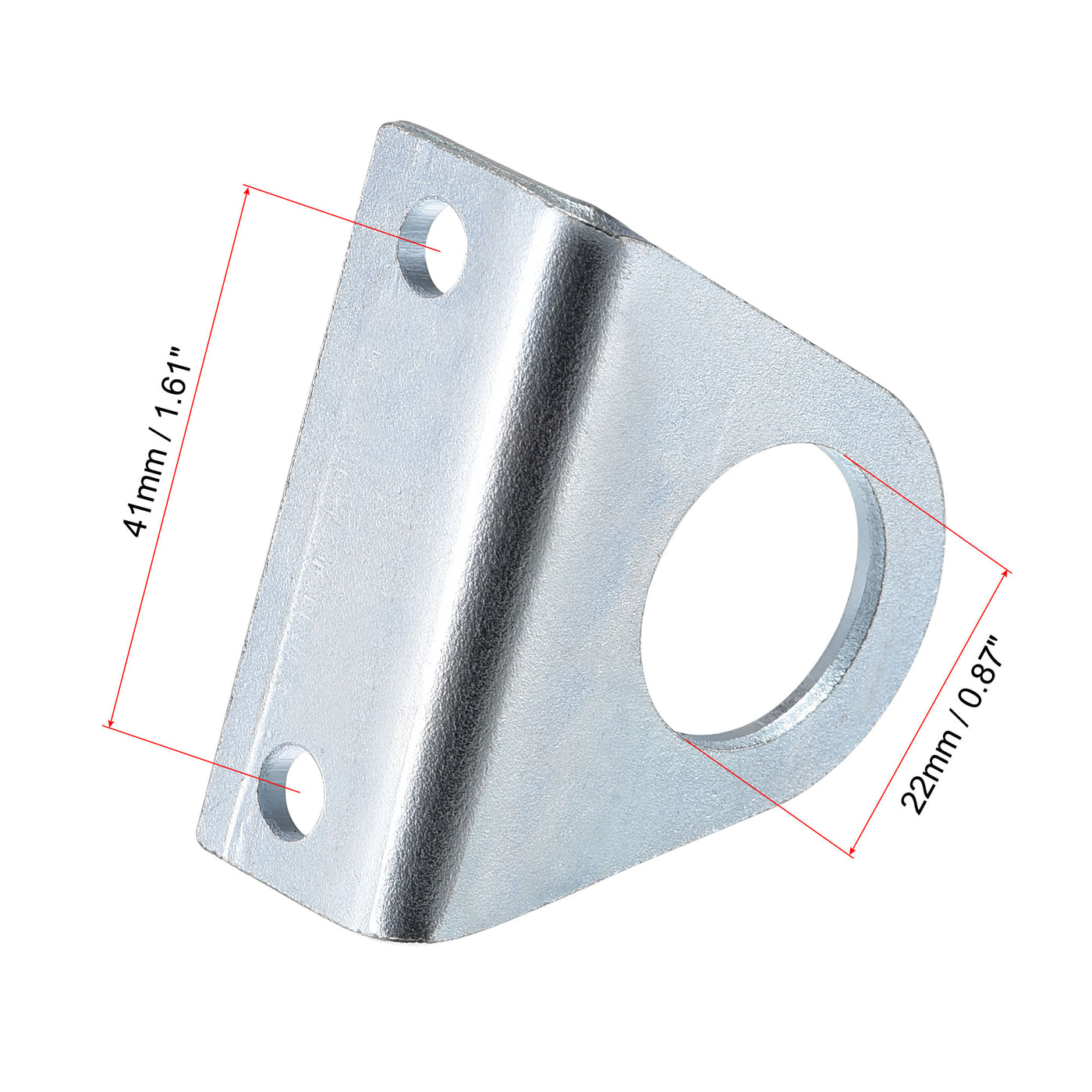 uxcell Uxcell Air Cylinder Rod Clevis Mounting Bracket 2 Bolt Holes 54x22.5x44mm MA/MAL Pneumatic Parts for 20mm Cylinder Bore, 2pcs