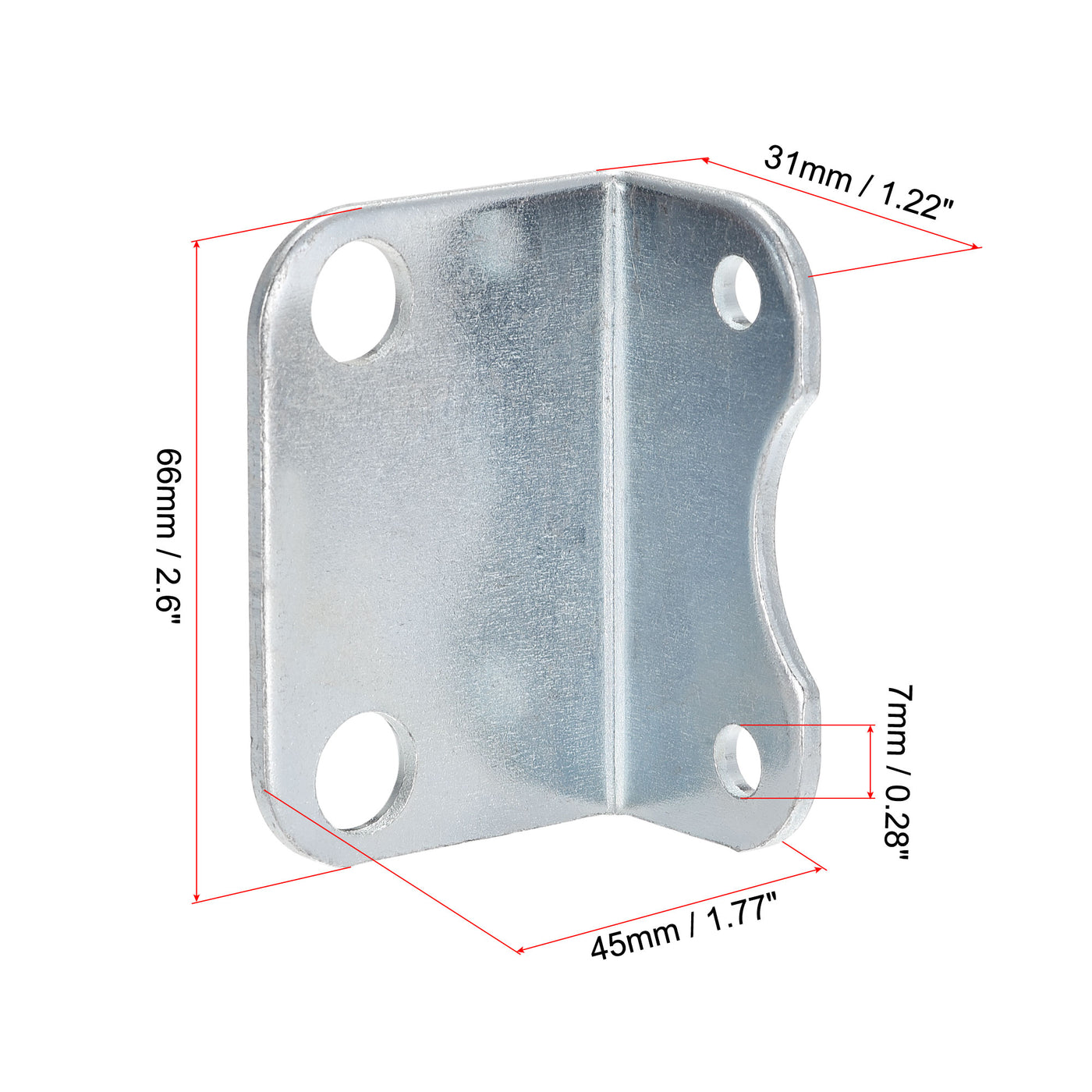 uxcell Uxcell Air Cylinder Rod Clevis Mounting Bracket 66x31x45mm SC Standard Pneumatic Parts for 50mm Cylinder Bore