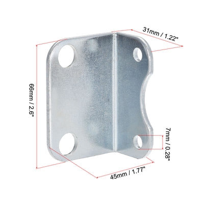 Harfington Uxcell Air Cylinder Rod Clevis Mounting Bracket 66x31x45mm SC Standard Pneumatic Parts for 50mm Cylinder Bore