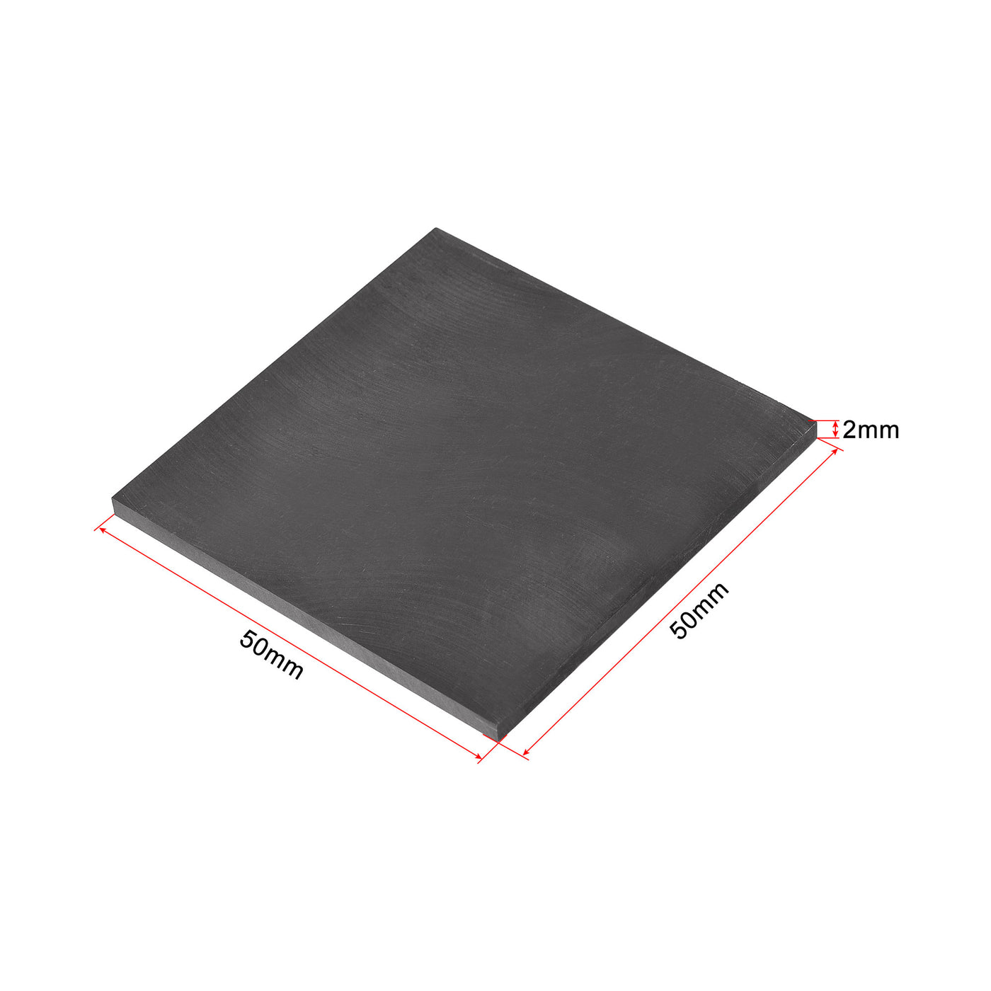 uxcell Uxcell Graphite Plate 50mmx50mmx2mm Graphite Blank Block Black 1pcs