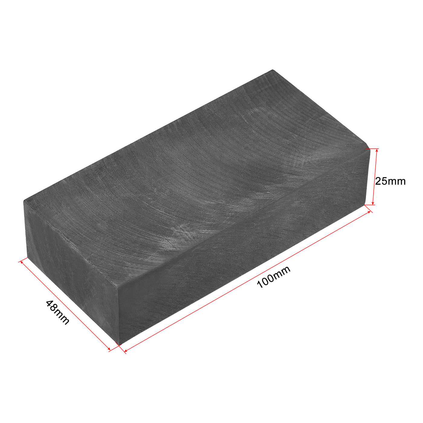 uxcell Uxcell Graphite Plate 48mmx100mmx25mm Graphite Blank Block Black 1pcs