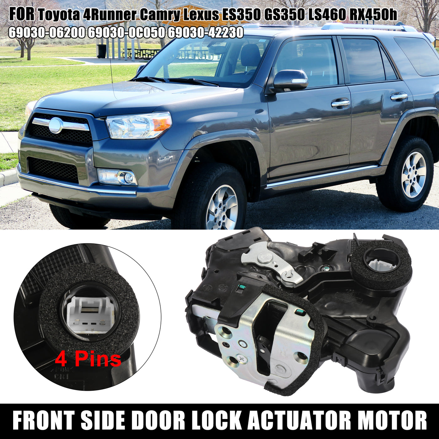 X AUTOHAUX Power Door Lock Actuator Motor Front Right Passenger Side for Toyota 4Runner Camry for Scion IQ for Lexus CT200h ES300h 69030-0C050 69030-42230