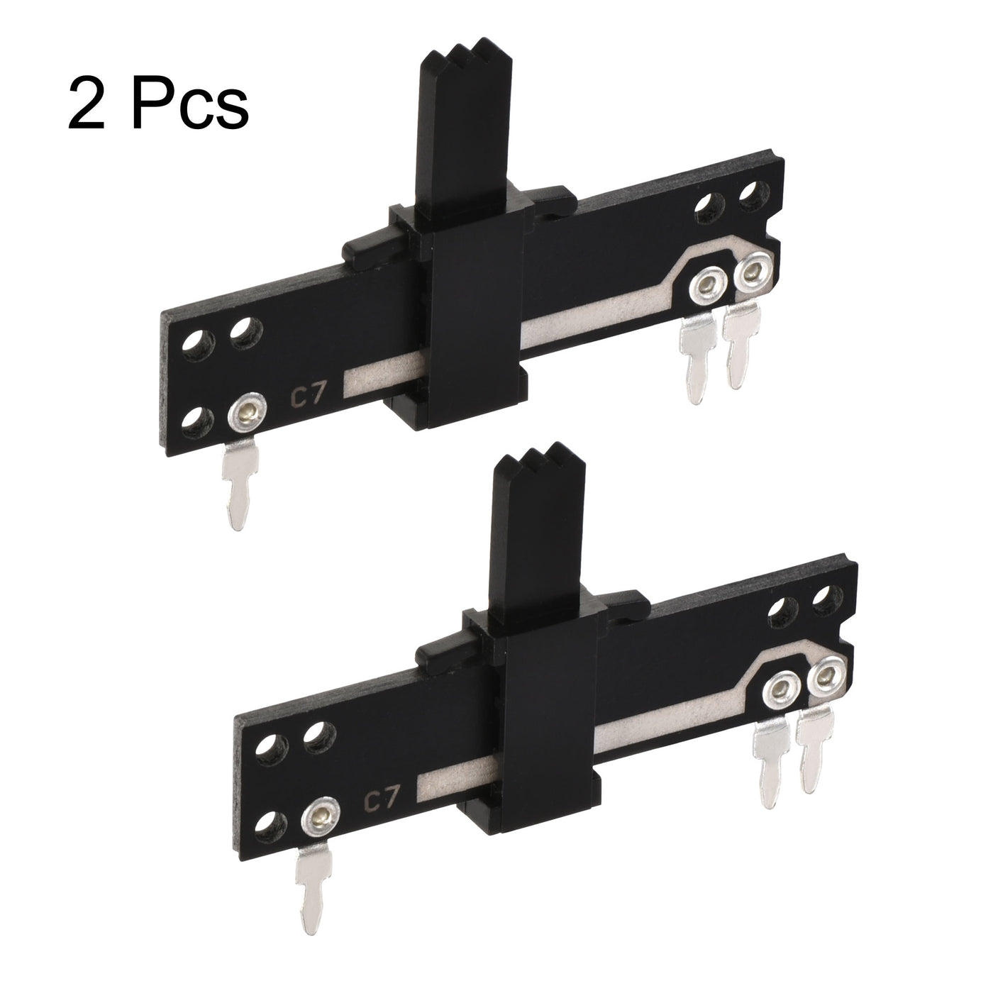 uxcell Uxcell Variable Resistors 40mm Straight Slide Potentiometer B50K Single Channel 2pcs