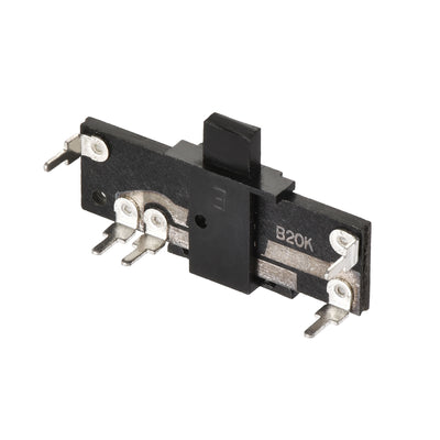 Harfington Uxcell Variable Resistors 30mm Straight Slide Potentiometer B20K Single Channel 2pcs