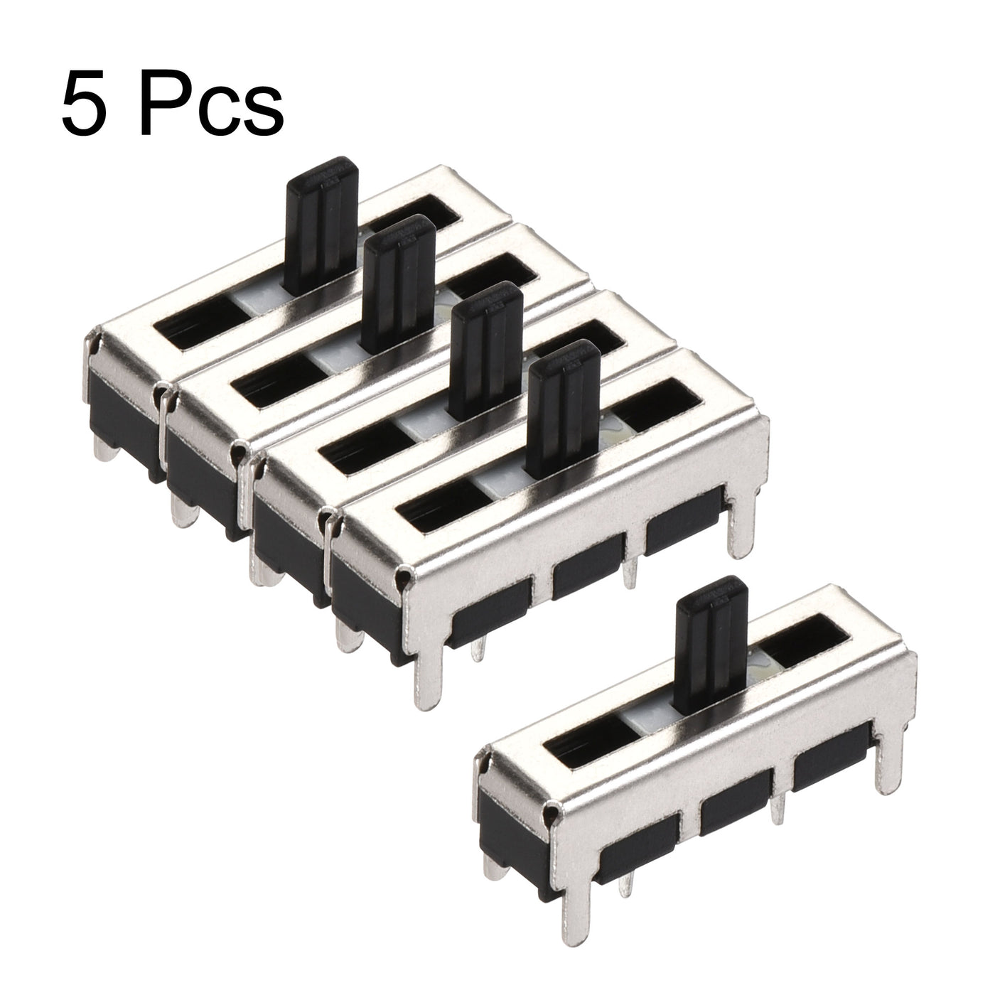 uxcell Uxcell Variable Resistors 18mm Straight Slide Potentiometer B10K Single Channel 5pcs