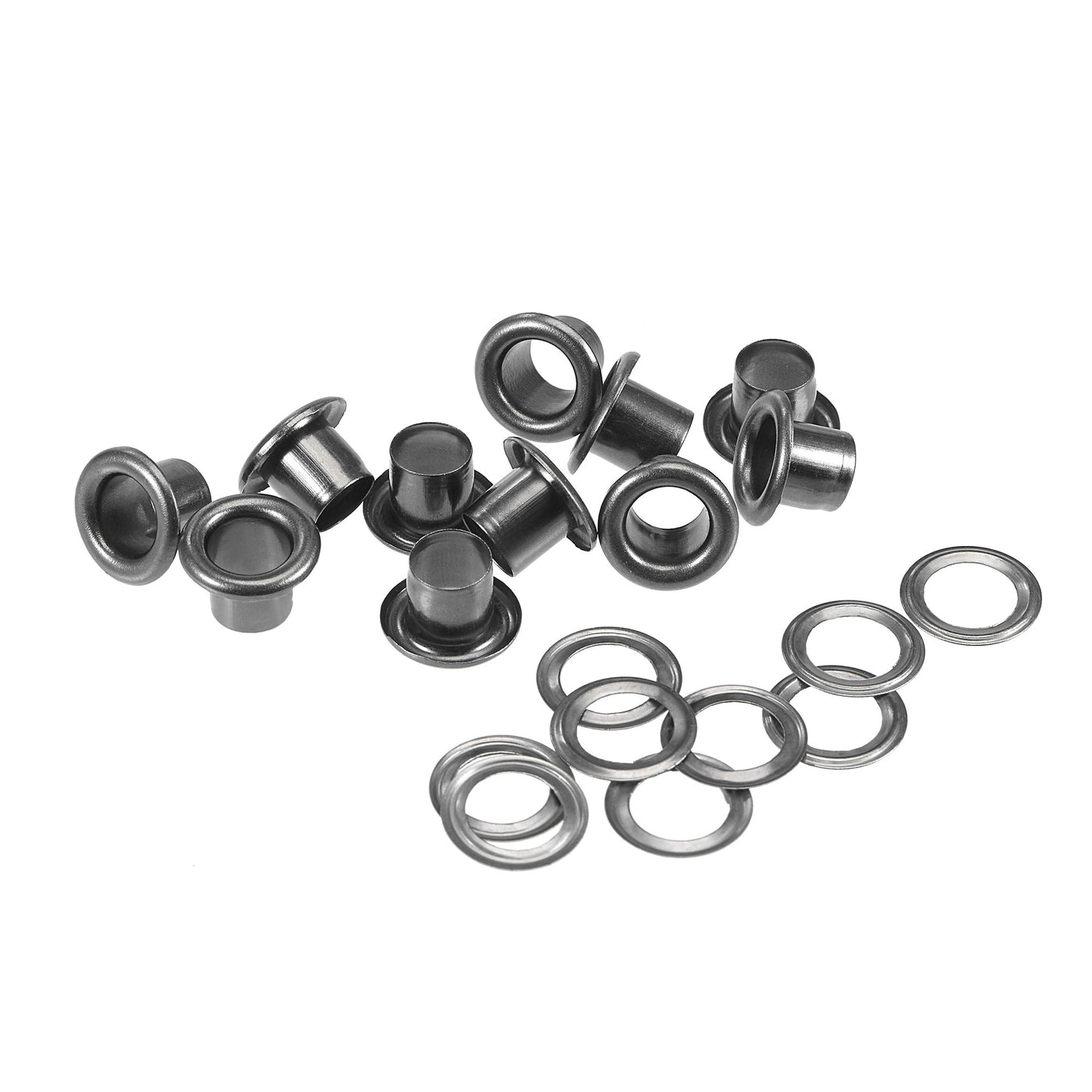 uxcell Uxcell 200Sätze Ösen mit Unterlegscheiben Kit 10,5 x 6 x 7mm Aluminium Ösen Schwarz