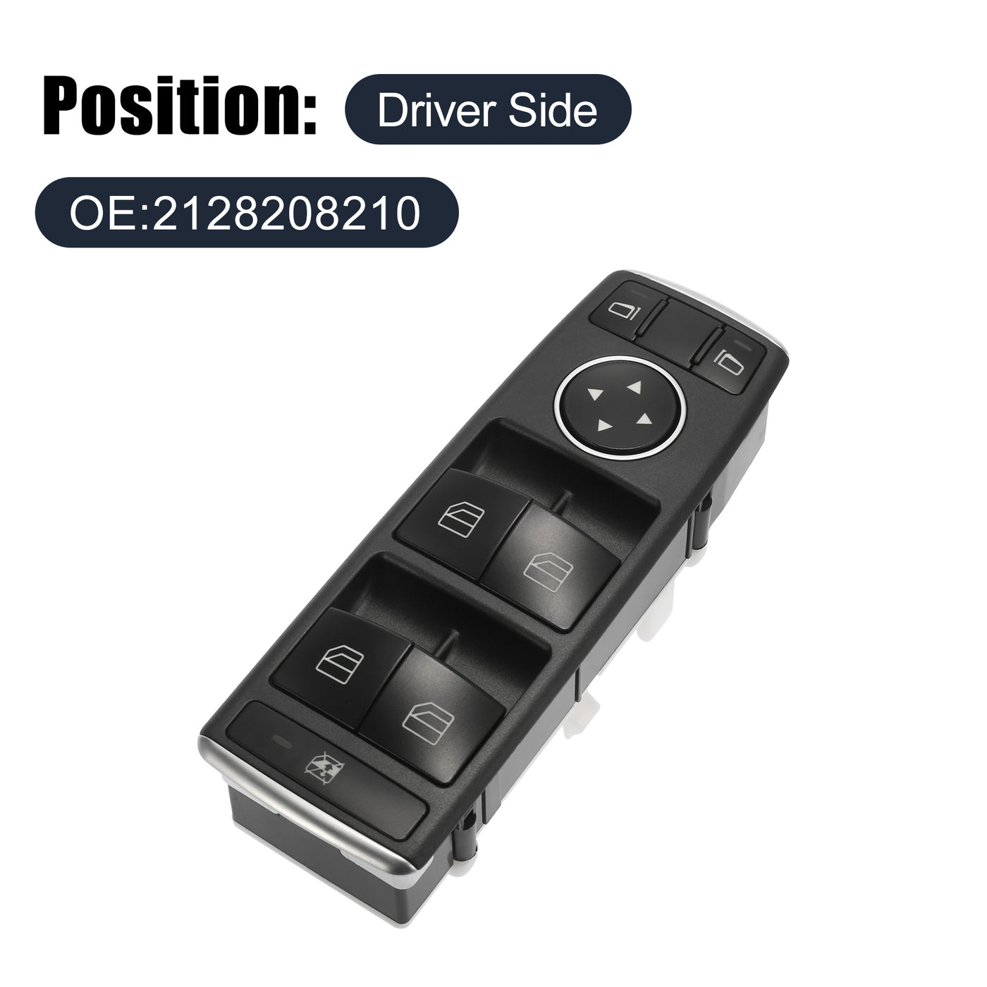 X AUTOHAUX Master Driver Side Power Window Switch 2128208210 Replacement for Mercedes-Benz C300 2008 2009 2010