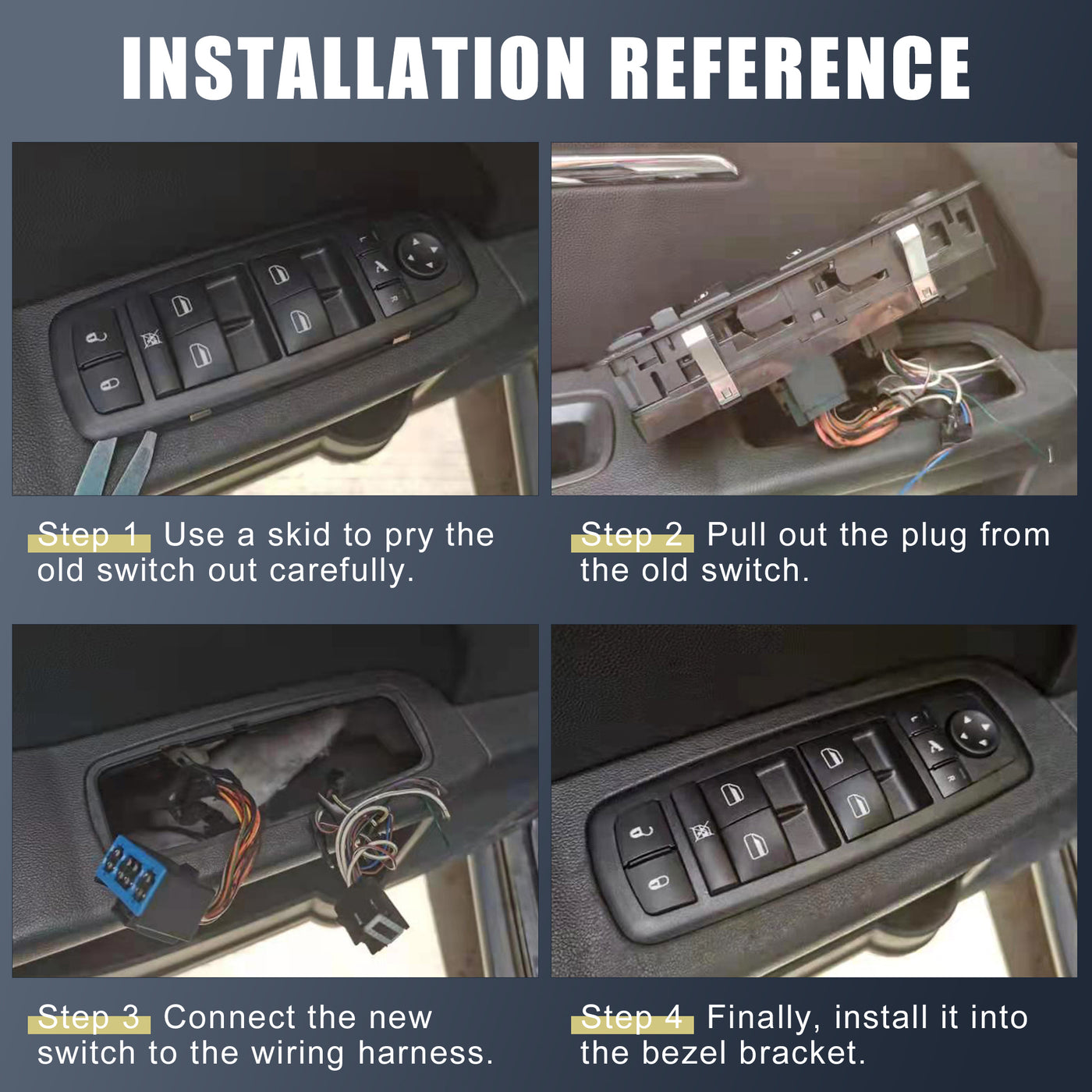 X AUTOHAUX Front Master Driver Side Power Window Switch 1669054400 Replacement for Mercedes-Benz ML350 2012 2013 2014 2015