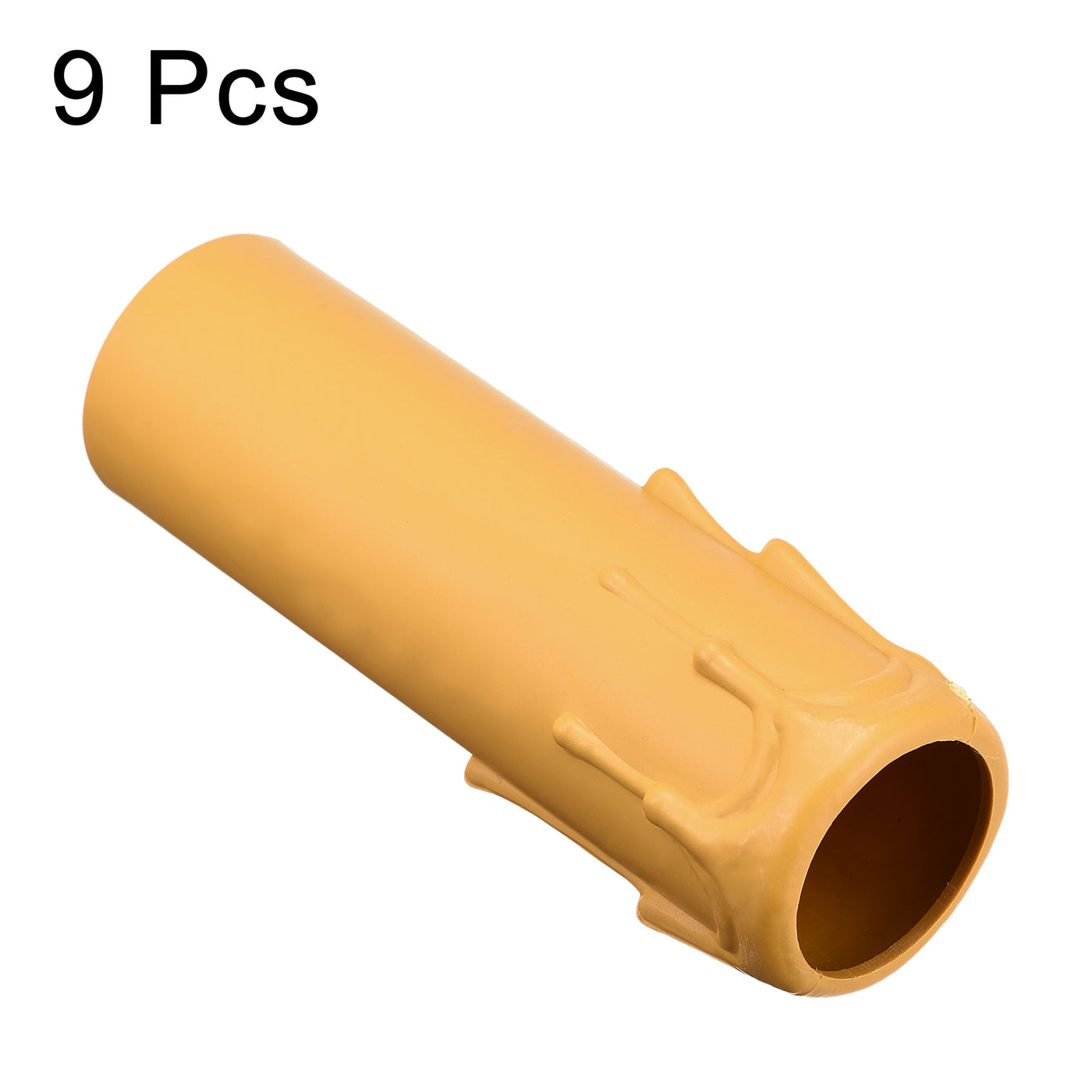 Uxcell Uxcell Plastic Candle Covers Sleeves 30x100mm for E14 Chandelier, Yellow Pack of 9