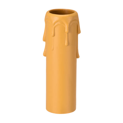 Harfington Uxcell Plastic Candle Covers Sleeves 30x100mm for E14 Chandelier, Yellow Pack of 9