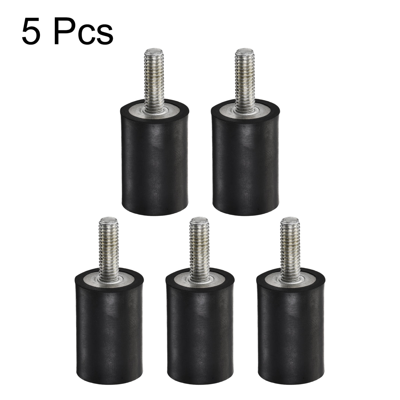 uxcell Uxcell M6 Rubber Mounts, 5pcs Male/Female Shock Absorber, D20mmxH30mm