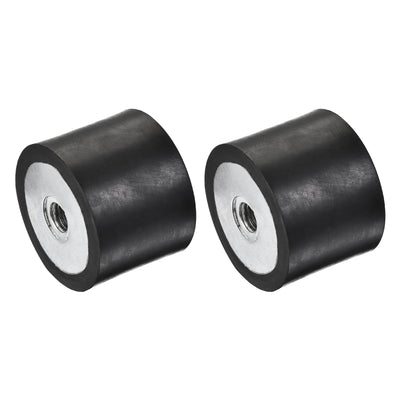 Harfington Uxcell M8 Rubber Mounts, 2pcs Female/Female Shock Absorber, D40mmxH30mm