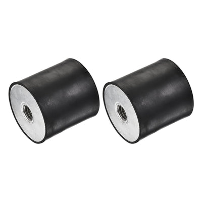 Harfington Uxcell M10 Rubber Mounts, 2pcs Female/Female Shock Absorber, D40mmxH40mm