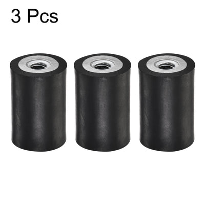 Harfington Uxcell M6 Rubber Mounts, 3pcs Female/Female Shock Absorber, D20mmxH30mm