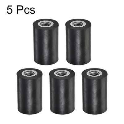 Harfington Uxcell M8 Rubber Mounts, 5pcs Female/Female Shock Absorber, D25mmxH40mm