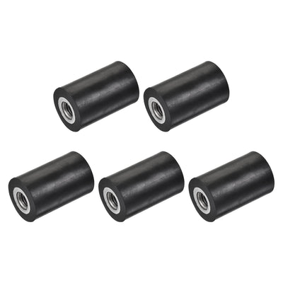 Harfington Uxcell M8 Rubber Mounts, 5pcs Female/Female Shock Absorber, D25mmxH40mm