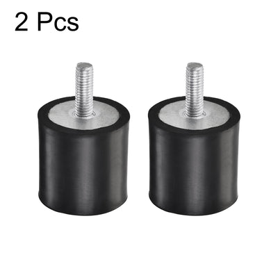 Harfington Uxcell M8 Rubber Mounts, 2pcs Male/Female Shock Absorber, for Motor Generator Compressor Garage Reverse Pump Impact Air Generator Bobbins, D40mmxH40mm