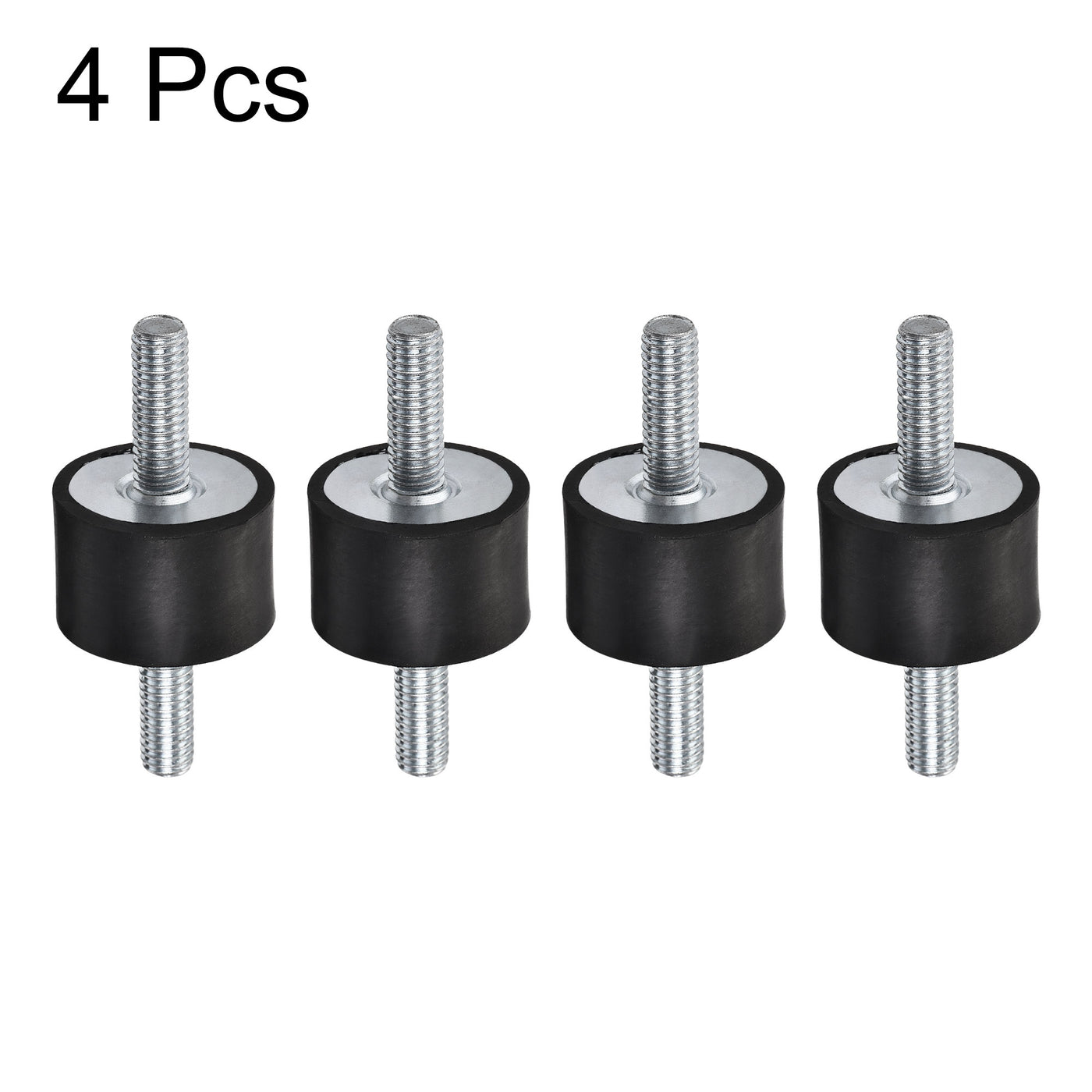 uxcell Uxcell M8 Rubber Mounts, 4pcs Male/Male Shock Absorber, for Motor Generator Compressor Garage Reverse Pump Impact Air Generator Bobbins, D30mmxH20mm