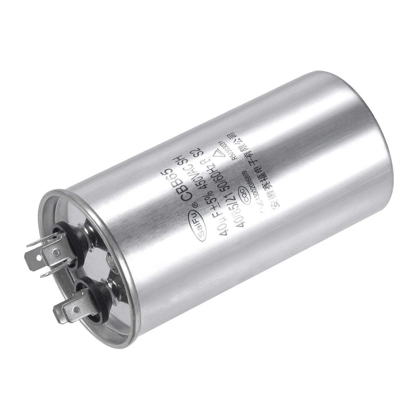 uxcell Uxcell Run Capacitor Round CBB65 40uF 40mfd 450V AC 40/85/21 Aluminum Case with Terminal for Air Conditioner Compressor Motor Heat Pump Condenser