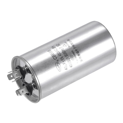 Harfington Uxcell Run Capacitor Round CBB65 40uF 40mfd 450V AC 40/85/21 Aluminum Case with Terminal for Air Conditioner Compressor Motor Heat Pump Condenser