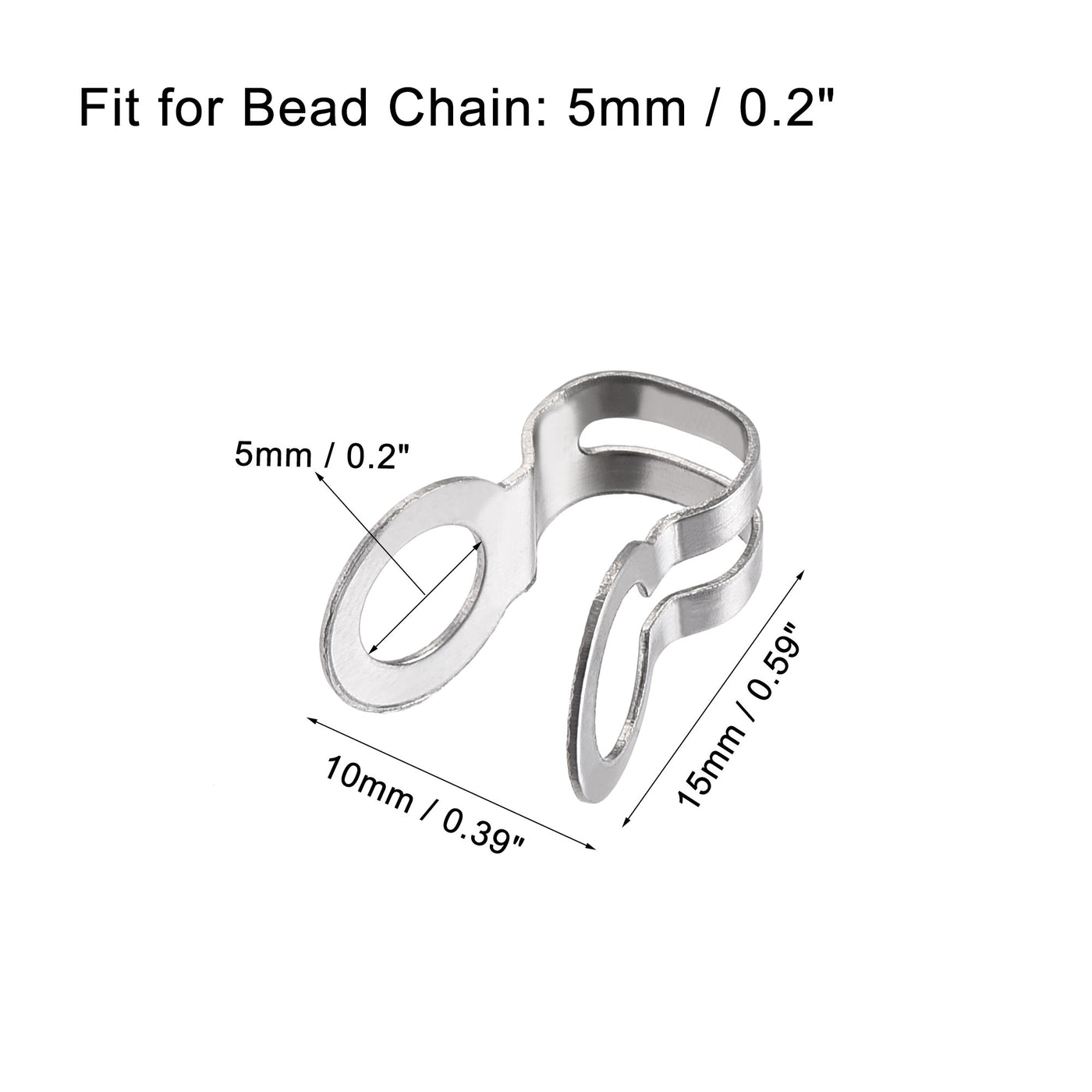 Harfington Ball Chain Connector, Double Ring Style Links Stainless Steel Loop Connection