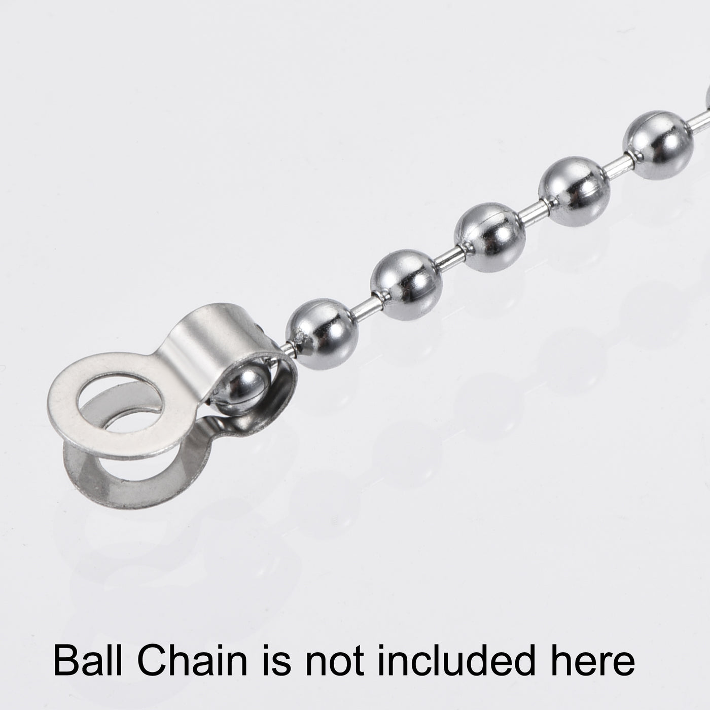 uxcell Uxcell Ball Chain Connector, 8mm Double Ring Style Link Stainless Steel Loop Connection, Pack of 10