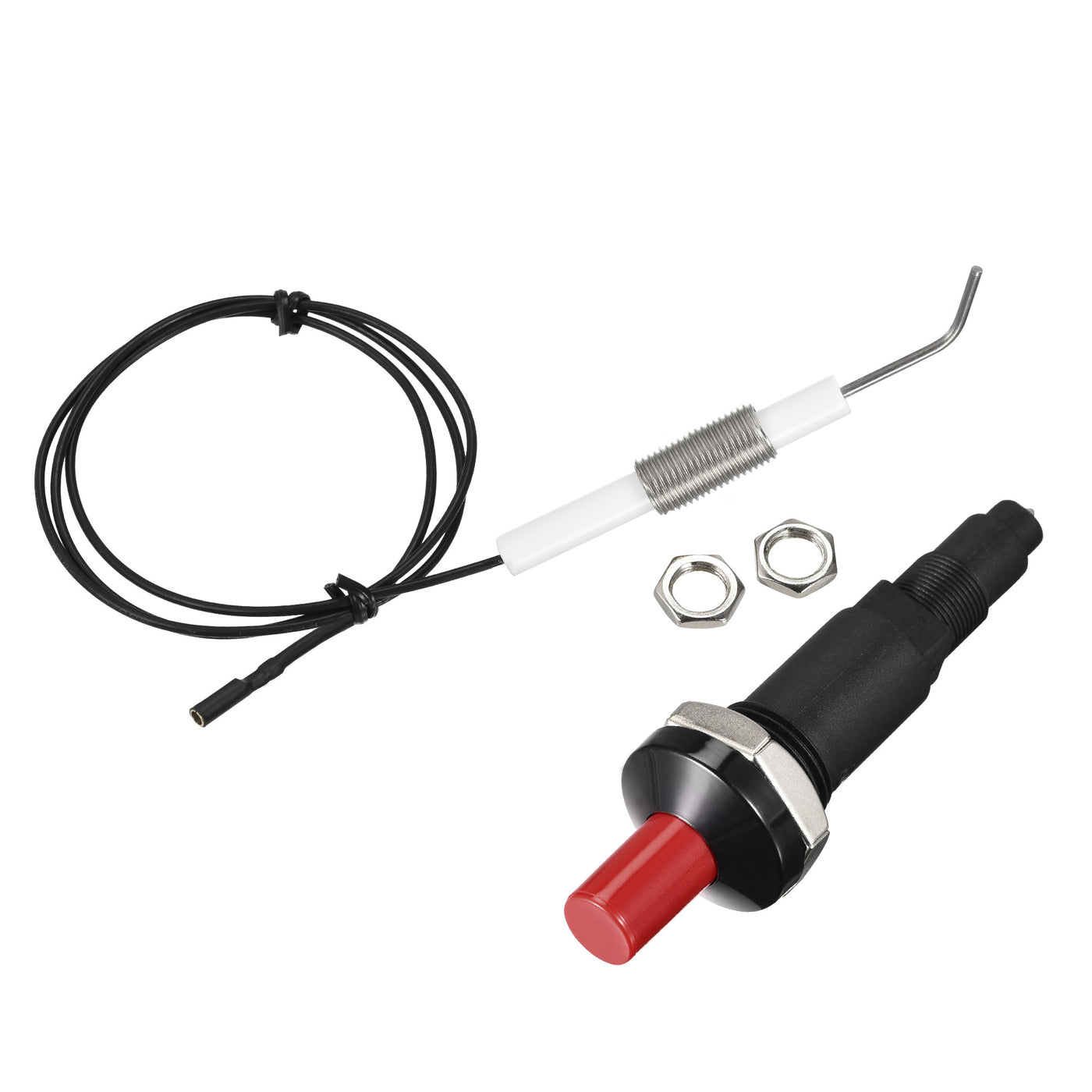 uxcell Uxcell Igniter Kit Push Button Gas Grill Stove Ignitor with Wire Length 300mm Spark Generator