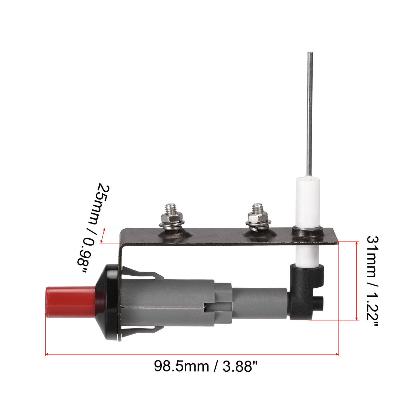 uxcell Uxcell Igniter Kit Push Button Gas Grill Stove Ignitor with Bracket Spark Generator