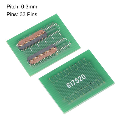 Harfington Uxcell 0.3mm Pitch 33 Pin Verlängerungsstecker Adapter für LCD FFC FPC Kabel ZIP HDD