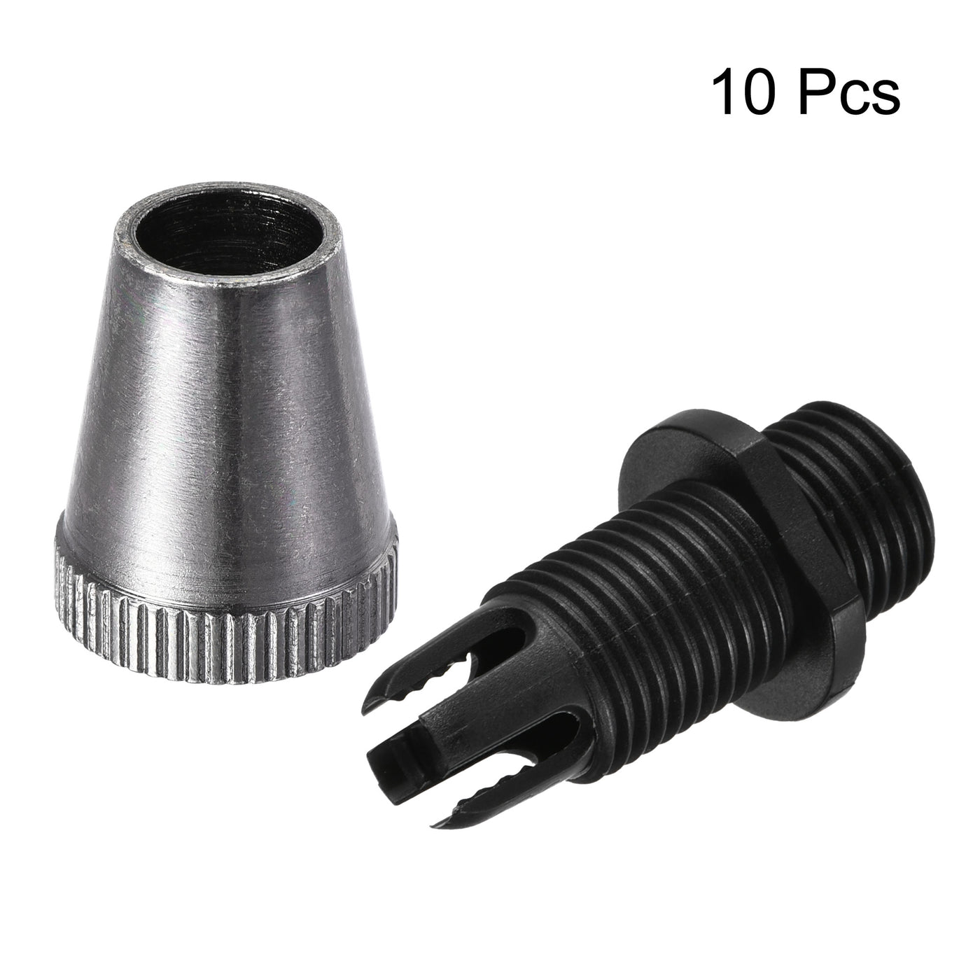 uxcell Uxcell Cable Glands Strain Relief Cord Grips Metal Black 10Pcs for Wiring Hanging Light Ceiling Pendant Lamp