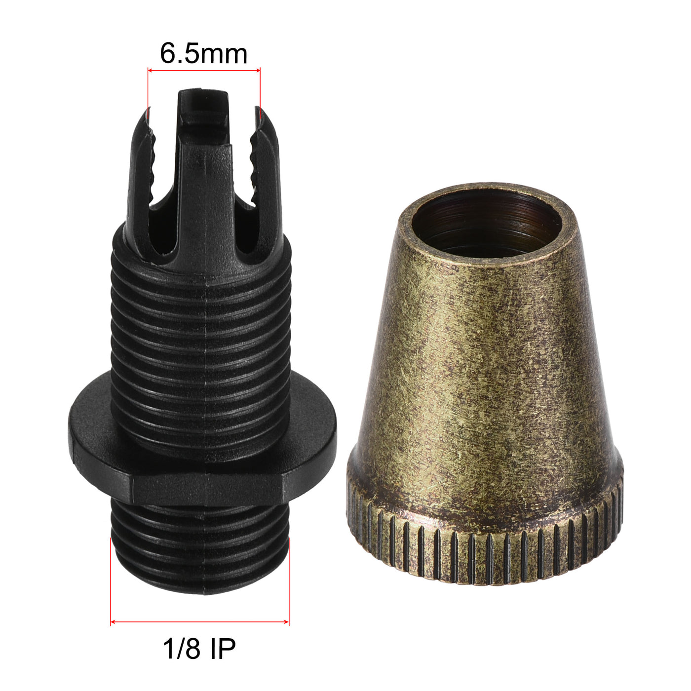 uxcell Uxcell Cable Glands Strain Relief Cord Grips Metal Bronze 5Pcs for Wiring Hanging Light Ceiling Pendant Lamp