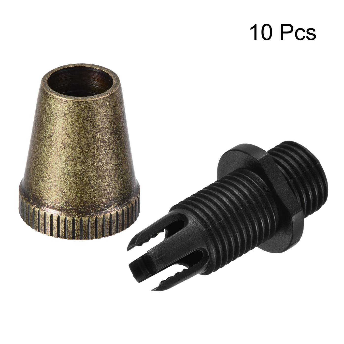 uxcell Uxcell Cable Glands Strain Relief Cord Grips Metal Bronze 10Pcs for Wiring Hanging Light Ceiling Pendant Lamp