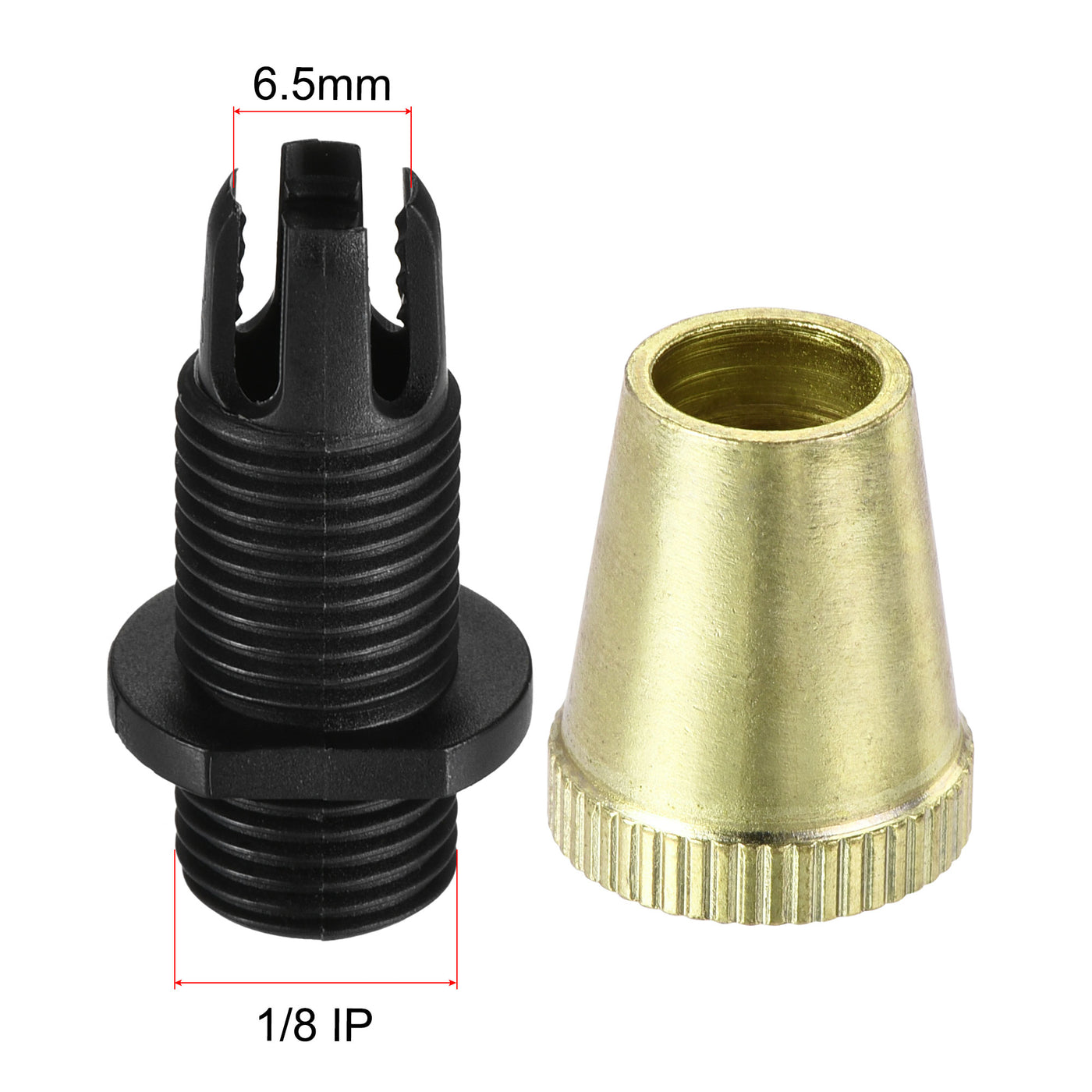 uxcell Uxcell Cable Glands Strain Relief Cord Grips Metal Gold Tone 5Pcs for Wiring Hanging Light Ceiling Pendant Lamp